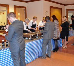 Wedding Reception Catering Woodland Hall Triad Park Indoor Serving Food